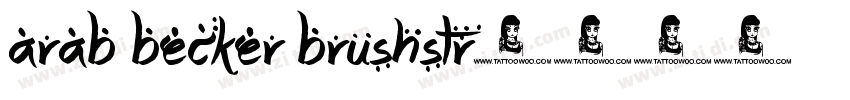 arab becker brushstr字体转换